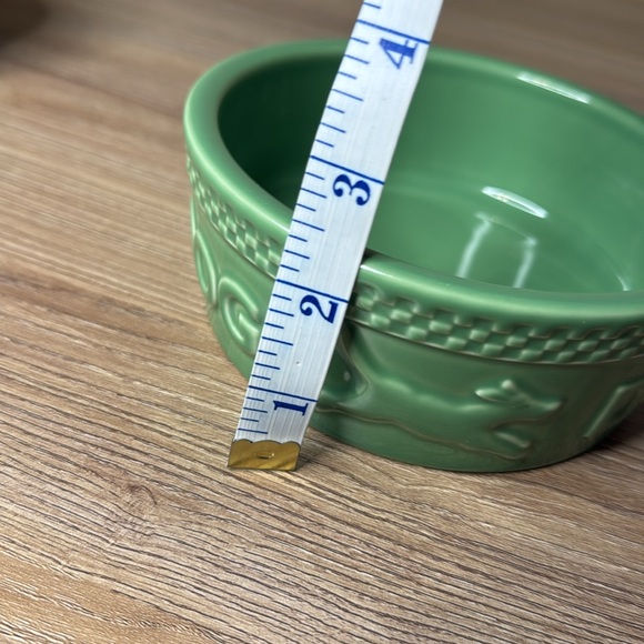 Longaberger Mulligan Dog Bowl in Green - Picture 4 of 5